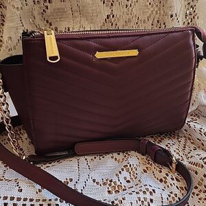 Plum Steve Madden Quilted Blexi Crossbody Bag